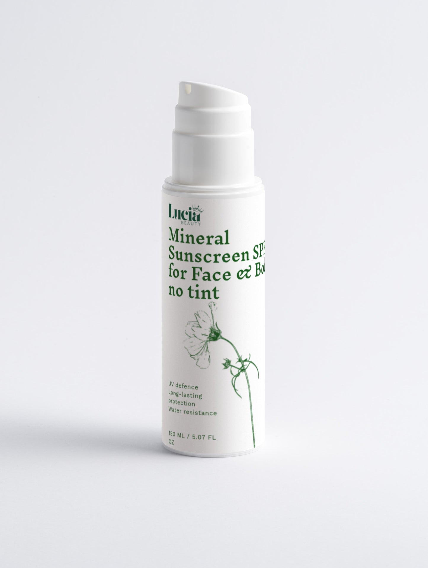 Mineral Sunscreen SPF30 for Face & Body, no tint 150ml