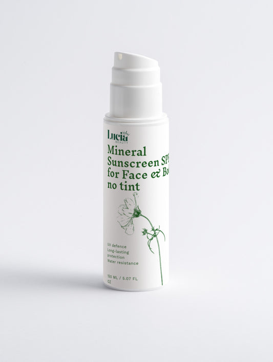 Mineral Sunscreen SPF30 for Face & Body, no tint 150ml